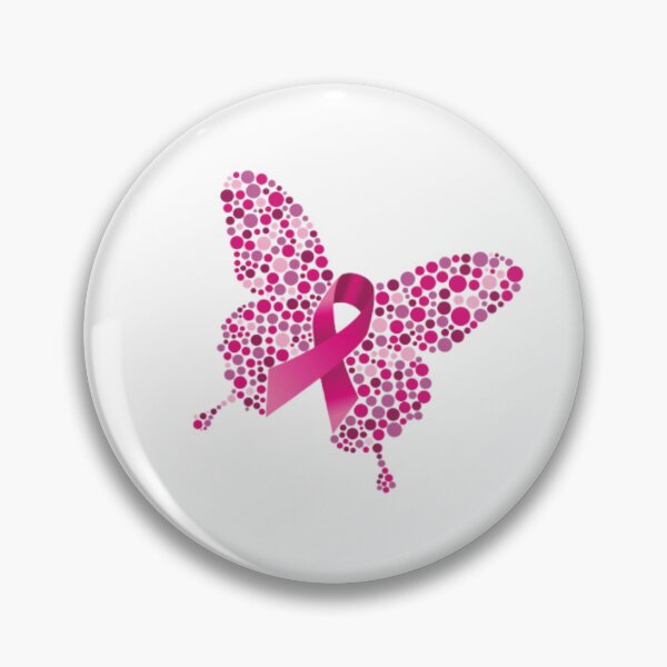 Item preview, Pink Ribbon Butterfly Breast Cancer Awareness Mosaic Dot Art designed and sold by HamadaArtivio1.