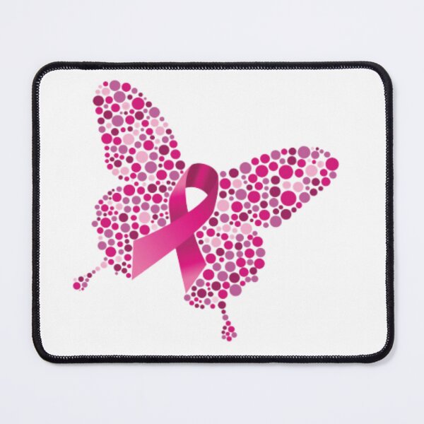 Item preview, Pink Ribbon Butterfly Breast Cancer Awareness Mosaic Dot Art designed and sold by HamadaArtivio1.