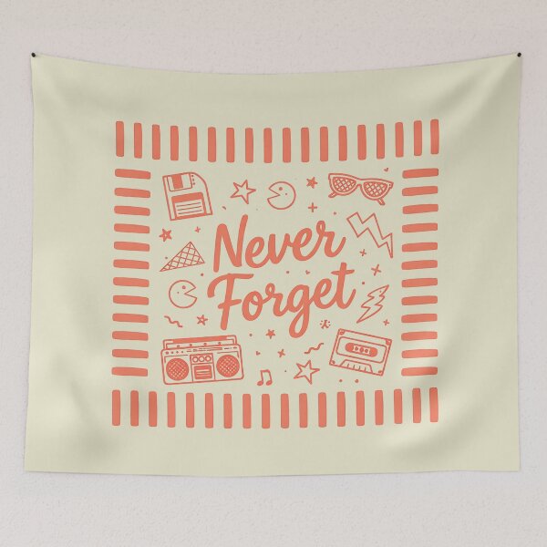 Item preview, Never Forget Retro Cozy Nostalgia Typography designed and sold by NosandEdgy.