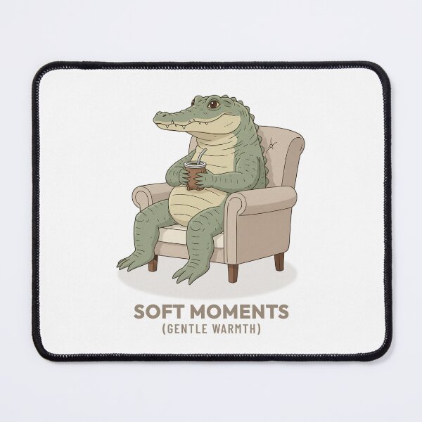 Item preview, Crocodile Drinking Mate Slow Living Vintage Aesthetic designed and sold by COZY VINTAGE animal.