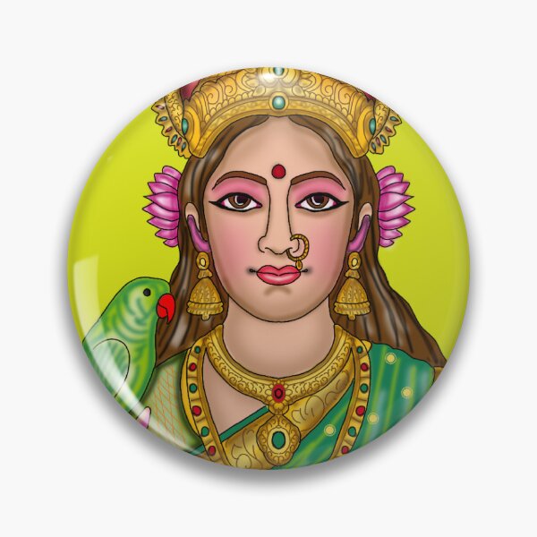 Item preview, Goddess Meenakshi Artwork | Divine Hindu Goddess Digital Painting Illustration designed and sold by Harshit_Digital_Arts.
