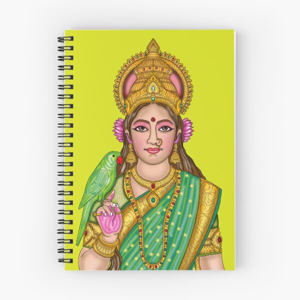 Item preview, Goddess Meenakshi Artwork | Divine Hindu Goddess Digital Painting Illustration designed and sold by Harshit_Digital_Arts.