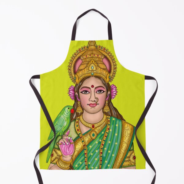 Item preview, Goddess Meenakshi Artwork | Divine Hindu Goddess Digital Painting Illustration designed and sold by Harshit_Digital_Arts.