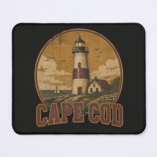 Item preview, Cape Cod Vintage Lighthouse Nautical Emblem designed and sold by VINTAGE BY LAMBERTINY .