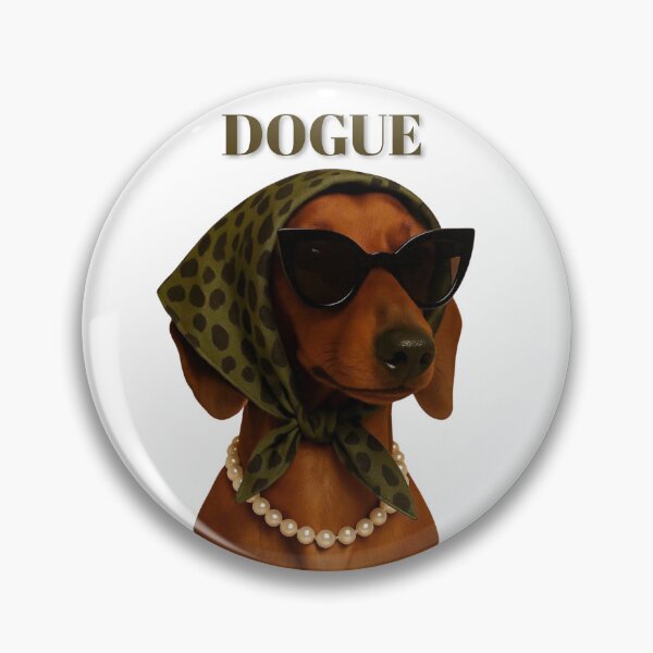 Item preview, Dogue – Chic Dachshund Fashion Icon Design designed and sold by Palette & Hue.
