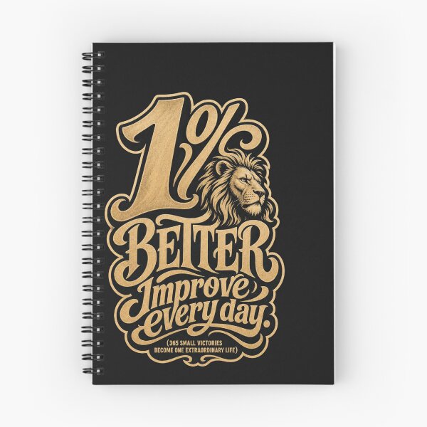 Item preview, 1% Better Daily Growth Feline Graphic designed and sold by Tsugraf Designs.