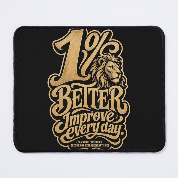 Item preview, 1% Better Daily Growth Feline Graphic designed and sold by Tsugraf Designs.