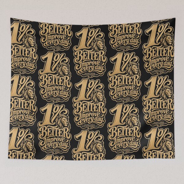 Item preview, 1% Better Daily Growth Feline Graphic designed and sold by Tsugraf Designs.