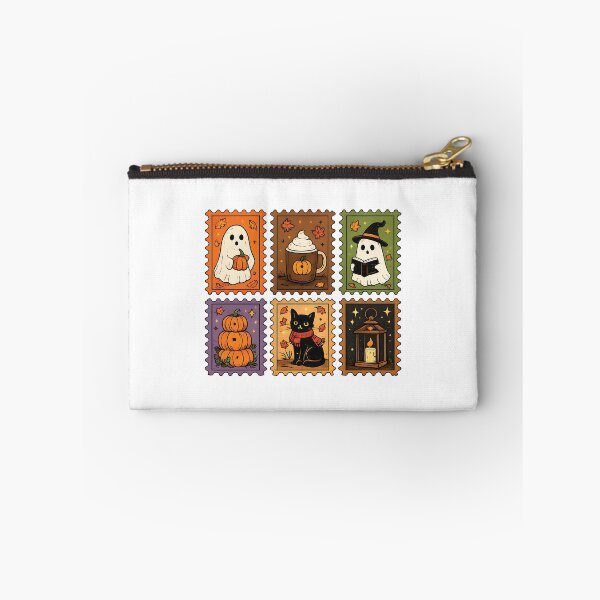 Item preview, Vintage Halloween Postage Stamps | Cute Ghost Pumpkin Black Cat | Cozy Fall Aesthetic | Spooky Season | Halloween Shirt Gift designed and sold by MAPDDesigns.