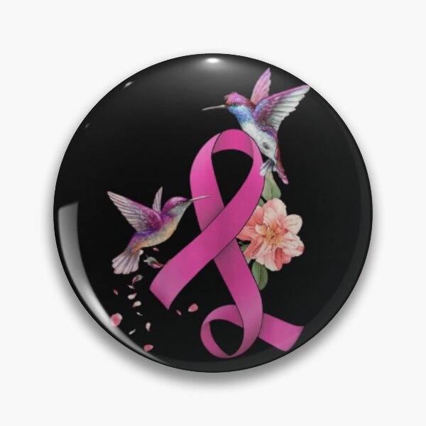 Item preview, Pink Ribbon Hummingbirds Watercolor Awareness Art designed and sold by HamadaArtivio1.