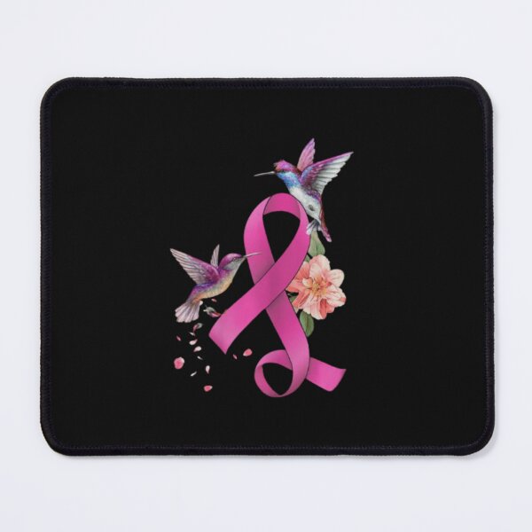 Item preview, Pink Ribbon Hummingbirds Watercolor Awareness Art designed and sold by HamadaArtivio1.