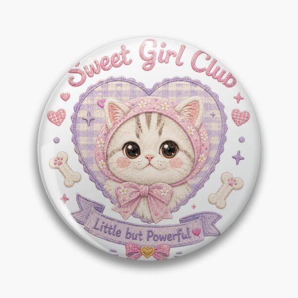 Item preview, Cute Kawaii Cat Sweet Girl Club Patch designed and sold by 0606PM.