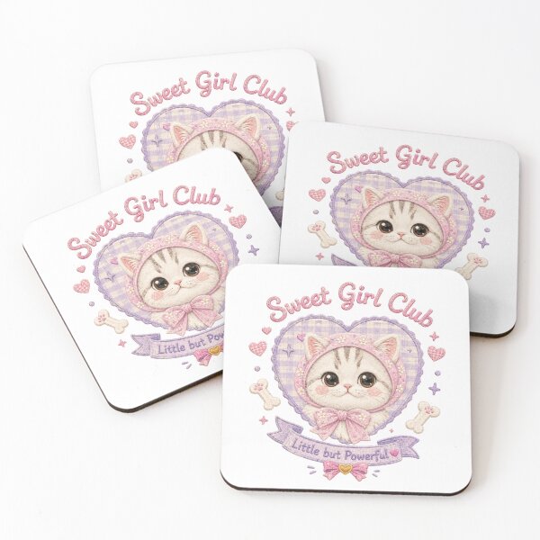 Item preview, Cute Kawaii Cat Sweet Girl Club Patch designed and sold by 0606PM.