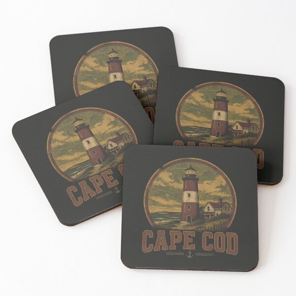 Item preview, Cape Cod Vintage Maritime Lighthouse Emblem Dark Palette designed and sold by VINTAGE BY LAMBERTINY .