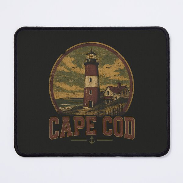 Item preview, Cape Cod Vintage Maritime Lighthouse Emblem Dark Palette designed and sold by VINTAGE BY LAMBERTINY .