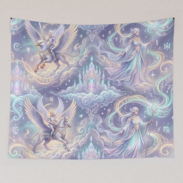 Item preview, Angels Fantasy RPG Pixel Art Seamless Pattern designed and sold by ART ATTACK ZONE.