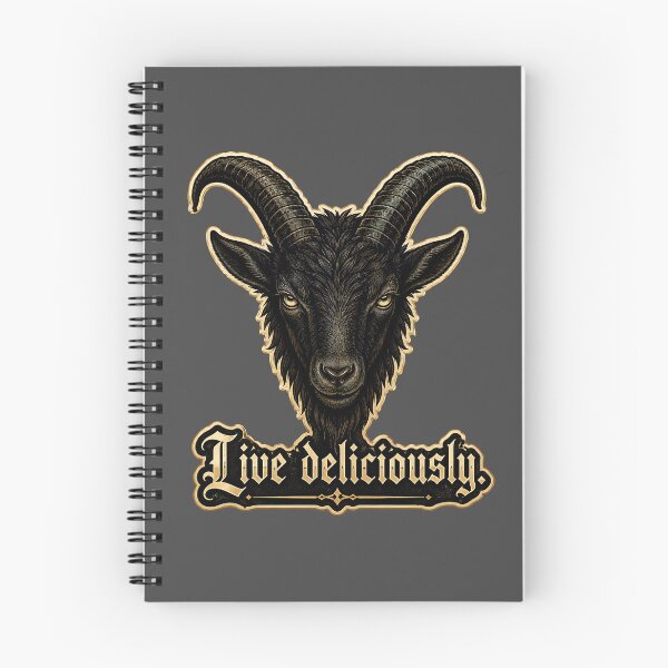 Item preview, Live Deliciously Gothic Black Goat Occult Art Prints designed and sold by PinUpPizzazz.
