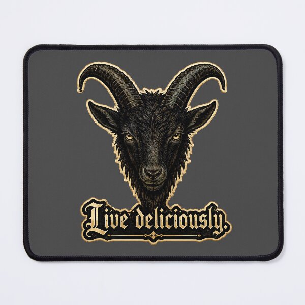 Item preview, Live Deliciously Gothic Black Goat Occult Art Prints designed and sold by PinUpPizzazz.