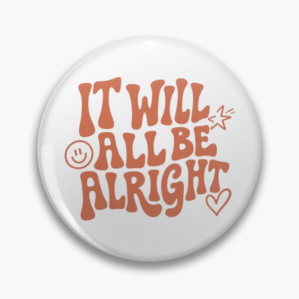 Item preview, It Will All Be Alright Retro Typography designed and sold by SUreal Studio.