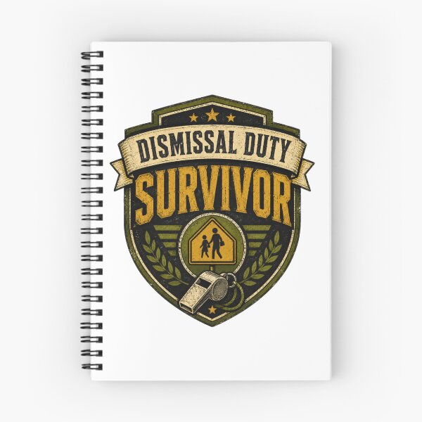 Item preview, Dismissal Duty Survivor Vintage Teacher Humor Badge designed and sold by Classroom Chaos Co.