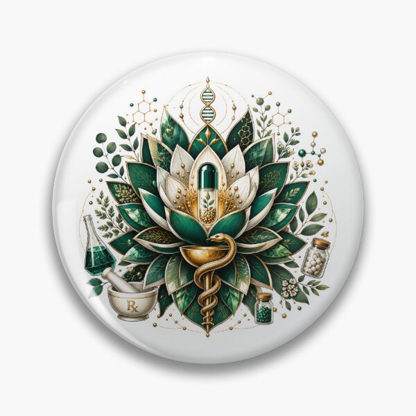 Item preview, Sacred Pharmacy Lotus | Luxury Medical Botanical Illustration designed and sold by ElShubrawy.