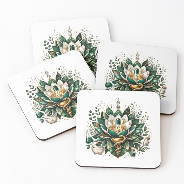 Item preview, Sacred Pharmacy Lotus | Luxury Medical Botanical Illustration designed and sold by ElShubrawy.