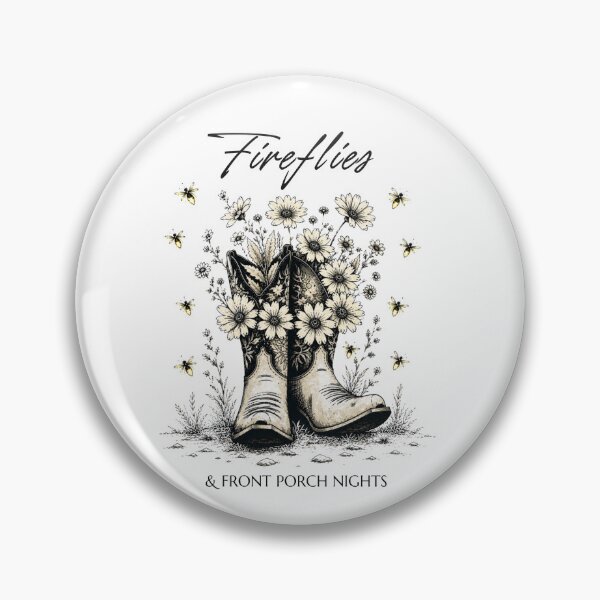 Item preview, Fireflies And Front Porch Nights Boho Cowboy Boots Floral designed and sold by GibasVisuals.