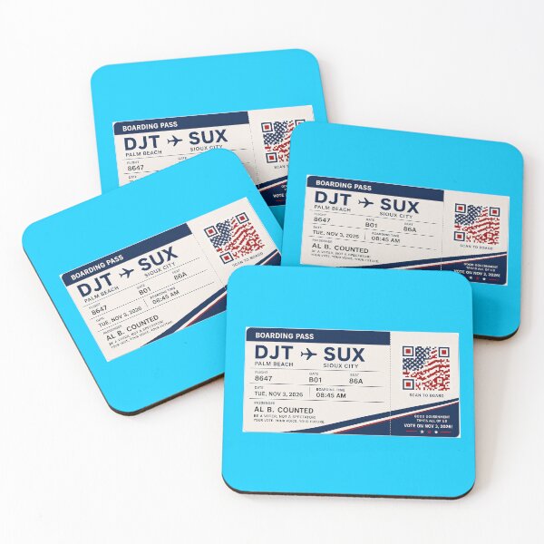 Item preview, ✈️ DJT → SUX Boarding Pass - LAST CALL FOR DEMOCRACY COLLECTION ✈️ - Passenger Al B. Counted designed and sold by WheelieGdArt.