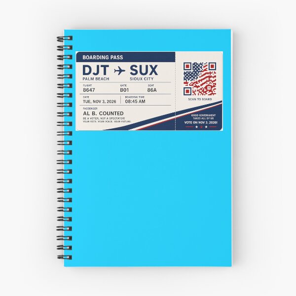 Item preview, ✈️ DJT → SUX Boarding Pass - LAST CALL FOR DEMOCRACY COLLECTION ✈️ - Passenger Al B. Counted designed and sold by WheelieGdArt.