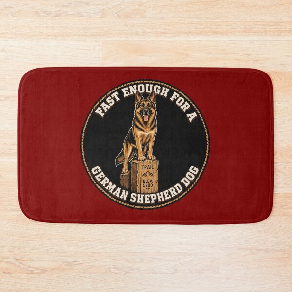 Item preview, Fast Enough for a German Shepherd Funny Hiking Dog Retro  designed and sold by freshwear design.
