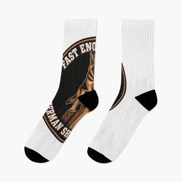 Item preview, Fast Enough for a German Shepherd Funny Hiking Dog Retro  designed and sold by freshwear design.