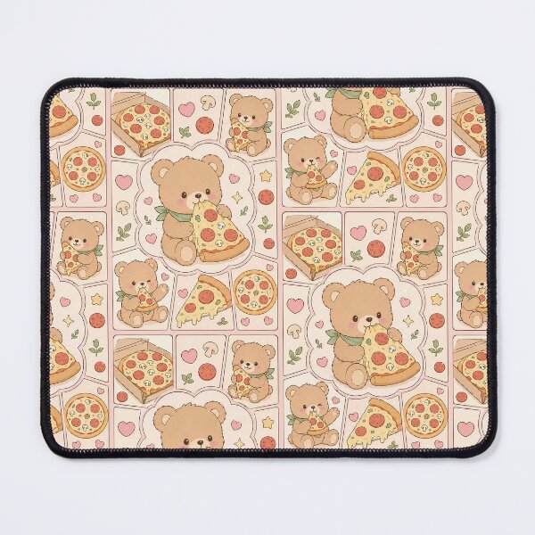 Item preview, Kawaii Bear Eating Pizza Slice designed and sold by Magmashup.