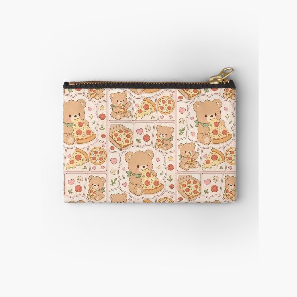 Item preview, Kawaii Bear Eating Pizza Slice designed and sold by Gift Phrase Studio.