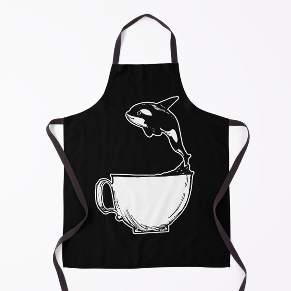 Item preview, Killer Coffee Whale Hand Drawn Dark T-Shirt - Orca in Coffee Cup Original Sketch Art designed and sold by SketchMcKenzie.
