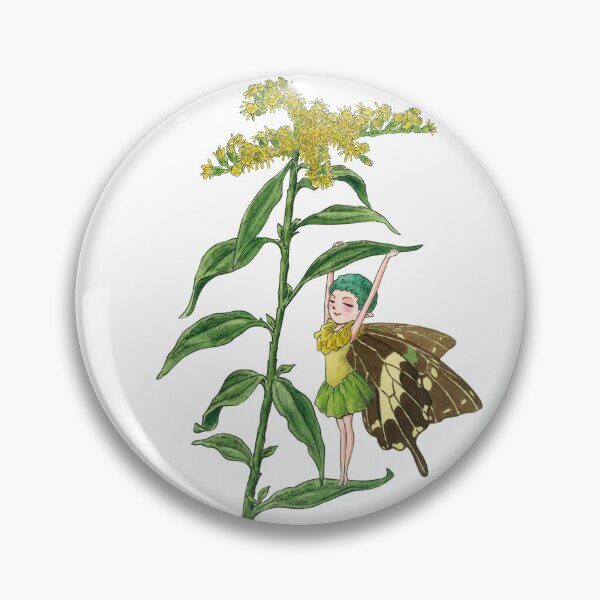 Item preview, August 13th birthday flower Goldenrod Fairy designed and sold by birthflower.