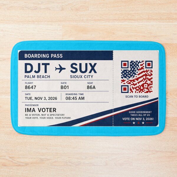 Item preview, ✈️ DJT → SUX Boarding Pass - LAST CALL FOR DEMOCRACY COLLECTION ✈️ - Passenger  Ima Voter designed and sold by WheelieGdArt.