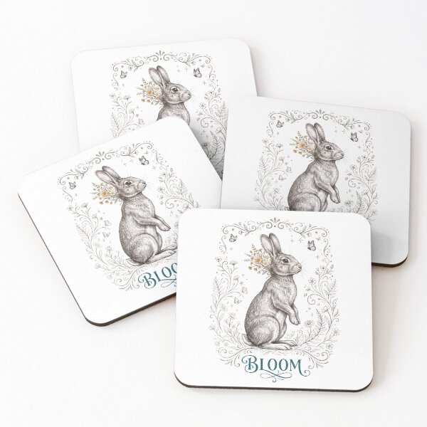 Item preview, Bloom Rabbit | Cute Bunny Floral Aesthetic Design | Spring Cottagecore Animal Lover Gift designed and sold by Softbear Atelier.