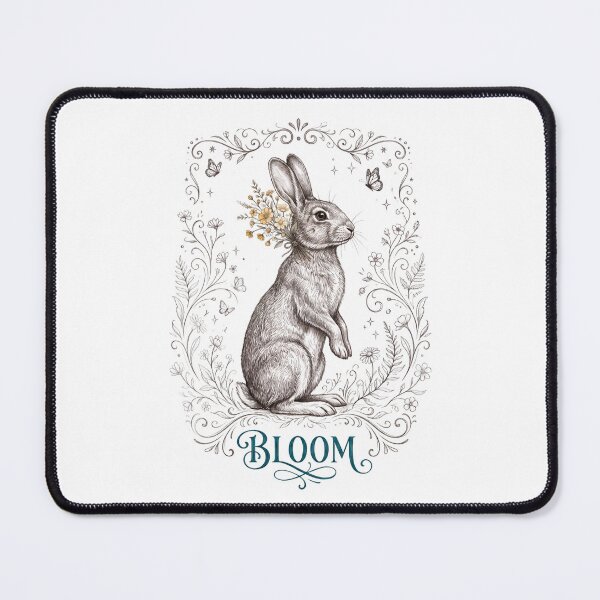 Item preview, Bloom Rabbit | Cute Bunny Floral Aesthetic Design | Spring Cottagecore Animal Lover Gift designed and sold by Softbear Atelier.