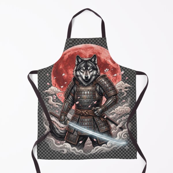 Item preview, Wolf Samurai Under Crimson Moon designed and sold by Origamoart.