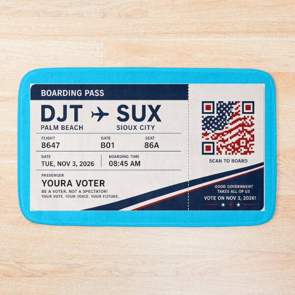 Item preview, ✈️ DJT → SUX Boarding Pass - LAST CALL FOR DEMOCRACY COLLECTION ✈️ - Passenger  Youra Voter designed and sold by WheelieGdArt.