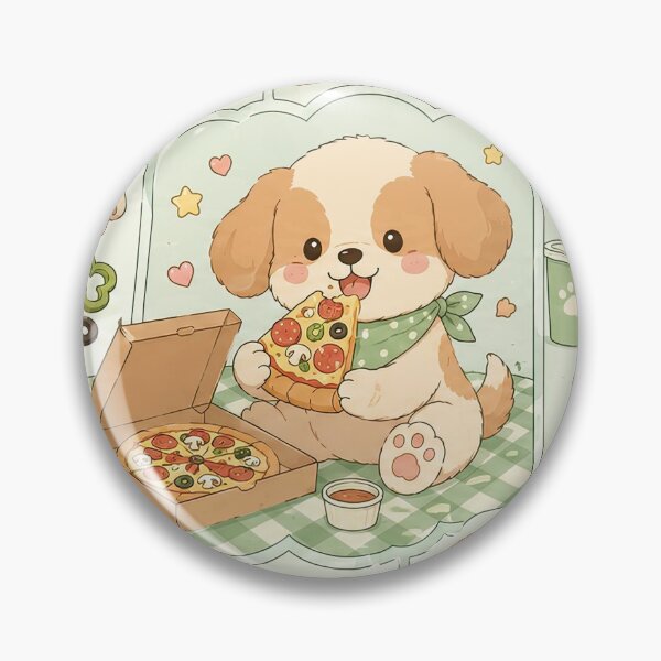 Item preview, Kawaii Puppy with Pizza Box designed and sold by Gift Phrase Studio.