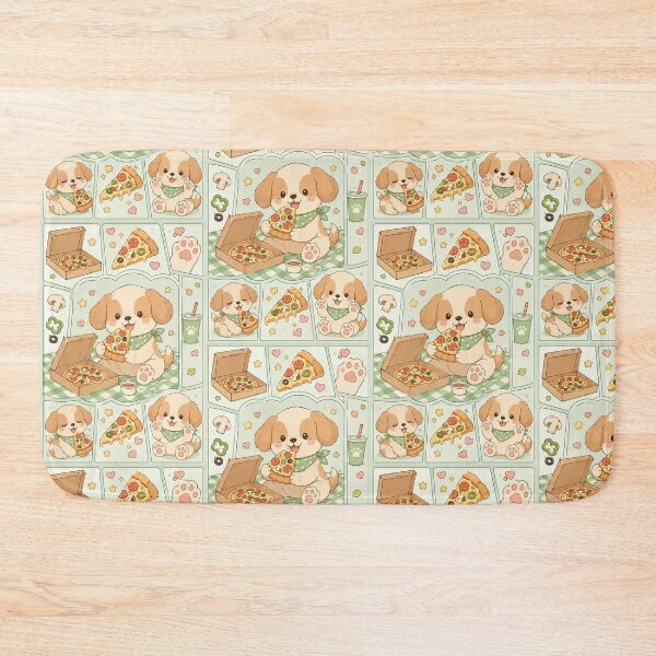Item preview, Kawaii Puppy with Pizza Box designed and sold by Magmashup.
