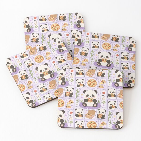 Item preview, Kawaii Panda Eating Mini Pizza designed and sold by Magmashup.