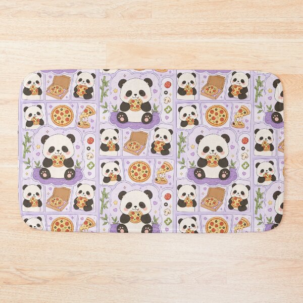 Item preview, Kawaii Panda Eating Mini Pizza designed and sold by Magmashup.