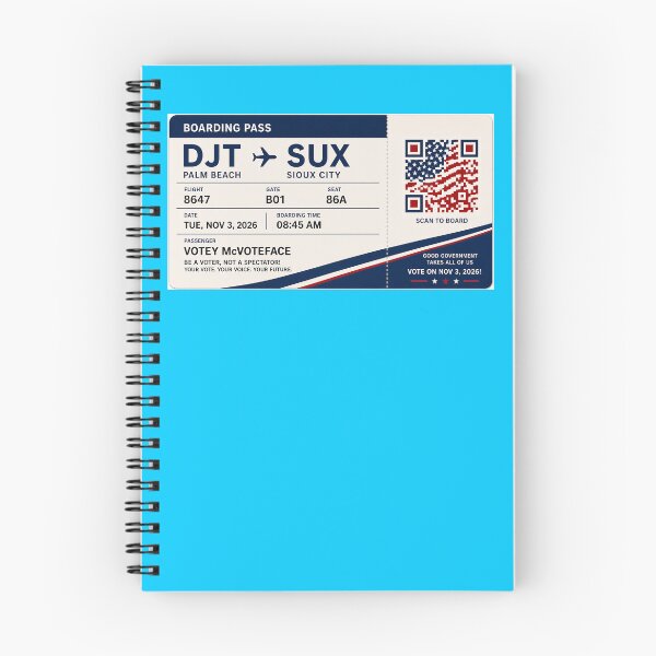 Item preview, ✈️ DJT → SUX Boarding Pass - LAST CALL FOR DEMOCRACY COLLECTION ✈️ - Passenger  Votey McVoteFace designed and sold by WheelieGdArt.