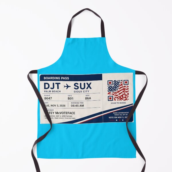 Item preview, ✈️ DJT → SUX Boarding Pass - LAST CALL FOR DEMOCRACY COLLECTION ✈️ - Passenger  Votey McVoteFace designed and sold by WheelieGdArt.