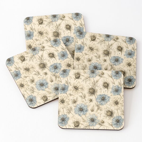 Item preview, Nigella Botanical Vintage Illustration Seamless Pattern designed and sold by Inkworksbyshery.