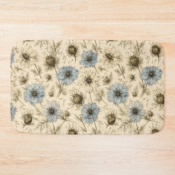 Item preview, Nigella Botanical Vintage Illustration Seamless Pattern designed and sold by Inkworksbyshery.