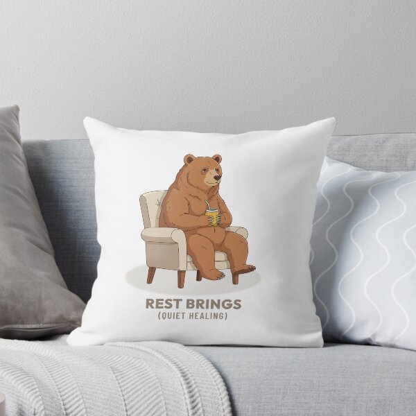 Item preview, Bear Drinking Mate Slow Living Vintage Aesthetic designed and sold by Cozy Vintage Animal.