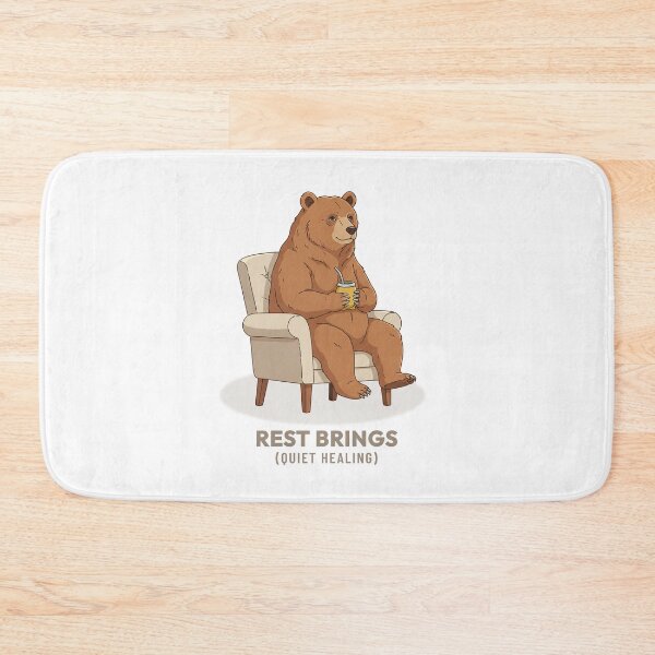 Item preview, Bear Drinking Mate Slow Living Vintage Aesthetic designed and sold by Cozy Vintage Animal.